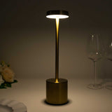 Gold Metal Modern Rechargeable LED Desk Lamp With Touch Control