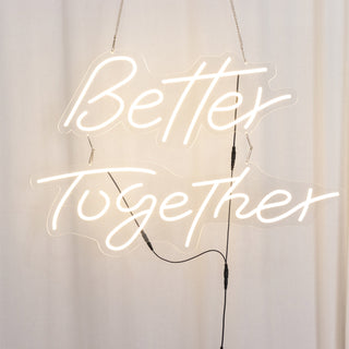Versatile and Reusable Home Decor with the 32" Better Together LED Neon Light Sign