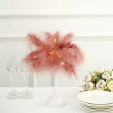 15inch LED Cinnamon Rose Feather Table Lamp Wedding Centerpiece