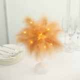 15inch LED Natural Feather Table Lamp Wedding Centerpiece