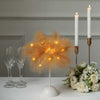 15inch LED Natural Feather Table Lamp Wedding Centerpiece