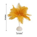 15inch LED Gold Ostrich Feather Table Lamp Wedding Centerpiece