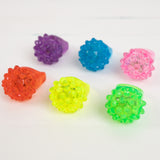 24 Pack Rubber LED Light-Up Rings, Flashing Jelly Finger Toys with 3 Flashing Modes for Party Favors