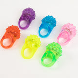 24 Pack Rubber LED Light-Up Rings, Flashing Jelly Finger Toys with 3 Flashing Modes for Party Favors