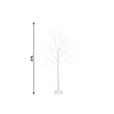 6ft Warm White Lighted Birch Tree 350 LED Fairy Lights with Remote Timer