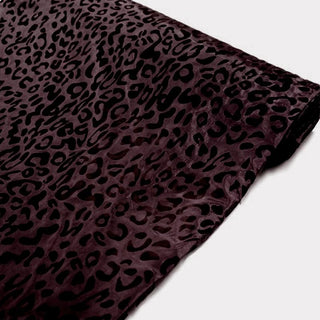 Transform Your Space with Chocolate Leopard Print Taffeta Fabric Roll