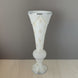 43" Large Pearls Embellished White Trumpet Vase With Mirror Mosaic Decoration