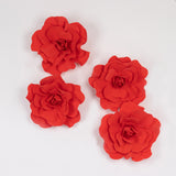 4 Pack | 16inch Large Red Real Touch Artificial Foam DIY Craft Roses