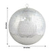 20inches Large Silver Foam Disco Mirror Ball With Hanging Swivel Ring, Holiday Party Decor