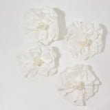 4 Pack | 16inch Large White Real Touch Artificial Foam DIY Craft Roses