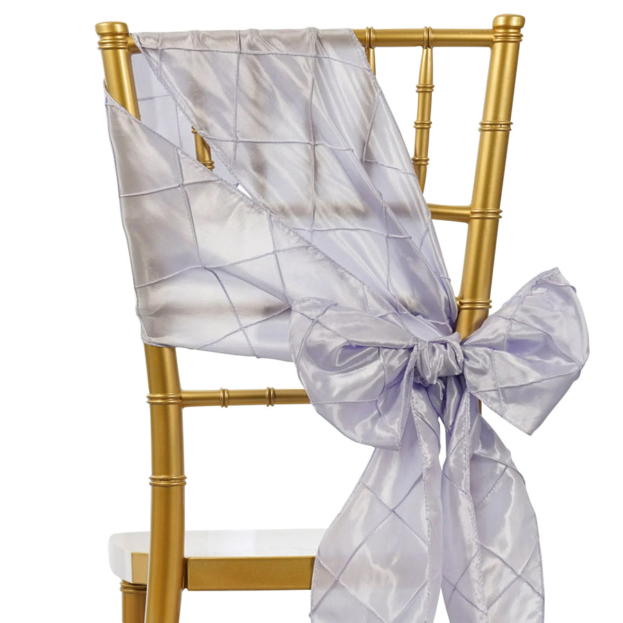 5 Pack | Lavender Lilac Pintuck Chair Sashes | 7inch x 106inch