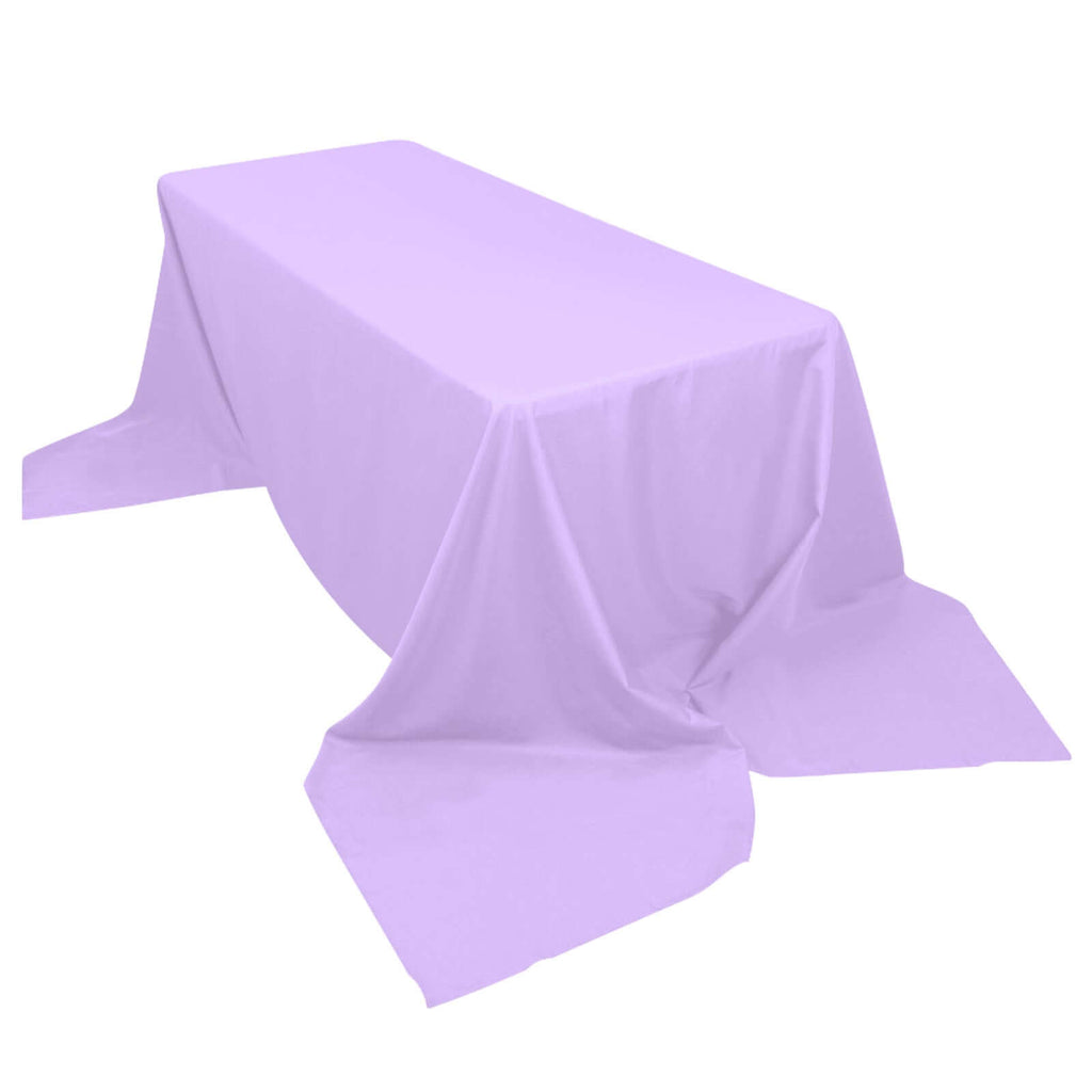 90x156 In Lavender Lilac Polyester Tablecloth