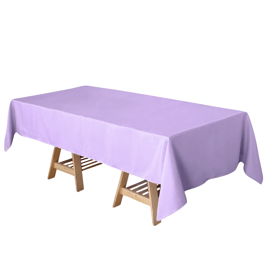 60inch x 102inch Lavender Lilac Polyester Rectangular Tablecloth