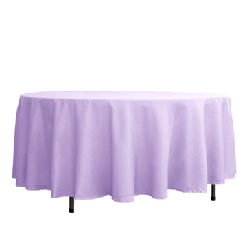 108" Lavender Lilac Seamless Polyester Round Tablecloth