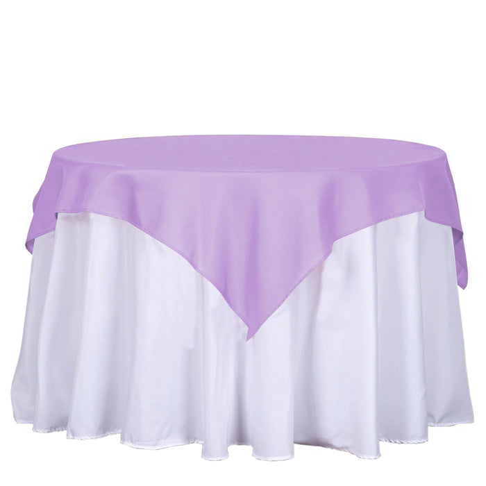 54inch Lavender Lilac Square Polyester Table Overlay