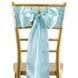 5pcs Light Blue SATIN Chair Sashes Tie Bows Catering Wedding Party Decorations - 6x106"