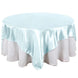 90" x 90" Light Blue Seamless Satin Square Tablecloth Overlay