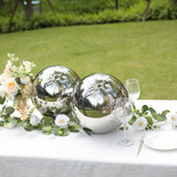 Elevate Your Garden with the Silver Stainless Steel Gazing Ball