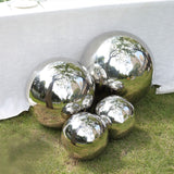 Transform Your Event Decor with the Silver Stainless Steel Shiny Mirror Gazing Ball