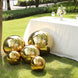 22inch Gold Stainless Steel Shiny Mirror Gazing Ball, Reflective Hollow Garden Globe Sphere