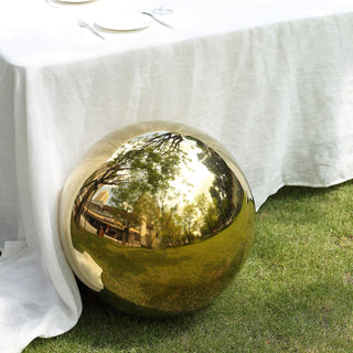 Elevate Your Event with the Gold Stainless Steel Gazing Ball