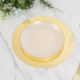 10-Pack Candle Plate Centerpiece Bases Circle Acrylic Mirror Tray Gold Round 10\\"