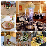 10 Pack Silver Round Acrylic Mirror Tray Centerpiece Bases, Circle Mirror Candle Plates