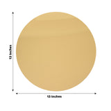 10 Pack Gold Mirror Lightweight Charger Plates For Table Setting, 13inch Round Plastic Dining Plate