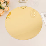 10 Pack Gold Mirror Lightweight Charger Plates For Table Setting, 13inch Round Plastic Dining Plate