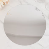 10 Pack Silver Round Acrylic Mirror Tray Centerpiece Bases, Large Circle Mirror Candle Plate