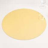 10 Pack Gold Round Acrylic Mirror Tray Centerpiece Bases, Large Circle Mirror Candle Plates