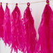 10 Pack Pink Tissue Paper Tassel Garland – Pre-Tied 12" Hanging Fringe Streamers with 10ft String for Party & Backdrop Décor