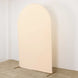 8ft Matte Beige Spandex Fitted Wedding Arch Cover For Round Top Chiara Backdrop Stand 