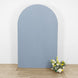 8ft Matte Dusty Blue Spandex Fitted Wedding Arch Cover For Round Top Chiara Backdrop Stand