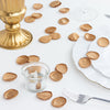 400 Pack | Matte Gold Life-Like Flower Petals, Silk Rose Petal Round Table Confetti