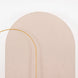 8ft Matte Nude Spandex Fitted Wedding Arch Cover For Round Top Chiara Backdrop Stand