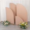 Set of 4 | Matte Nude Spandex Half Moon Chiara Backdrop Stand Covers