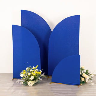 Enhance Your Wedding Decor with Matte Royal Blue Spandex Backdrop Stand Covers