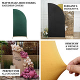 Set of 4 | Matte Sage Green Spandex Half Moon Chiara Backdrop Stand Covers