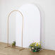 8ft Matte White Spandex Fitted Wedding Arch Cover For Round Top Chiara Backdrop Stand