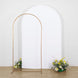8ft Matte White Spandex Fitted Wedding Arch Cover For Round Top Chiara Backdrop Stand