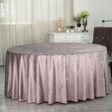 120inch Mauve Seamless Premium Velvet Round Tablecloth, Reusable Linen