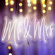 33 Inch Mr & Mrs Neon Light Sign, LED Reusable Wall Décor Lights With 5ft Hanging Chain