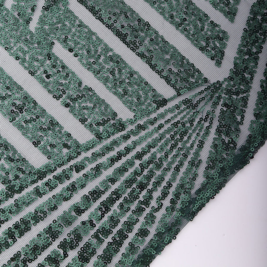 Hunter Emerald Green Geometric Diamond Glitz Sequin Cloth Napkins, Decorative Reusable#whtbkgd