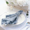 20x20Inch Dusty Blue Premium Sequin Cloth Dinner Napkin | Reusable Linen