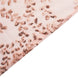Sparkly Blush Rose Gold Leaf Vine Embroidered Sequin Tulle Cloth Dinner Napkins