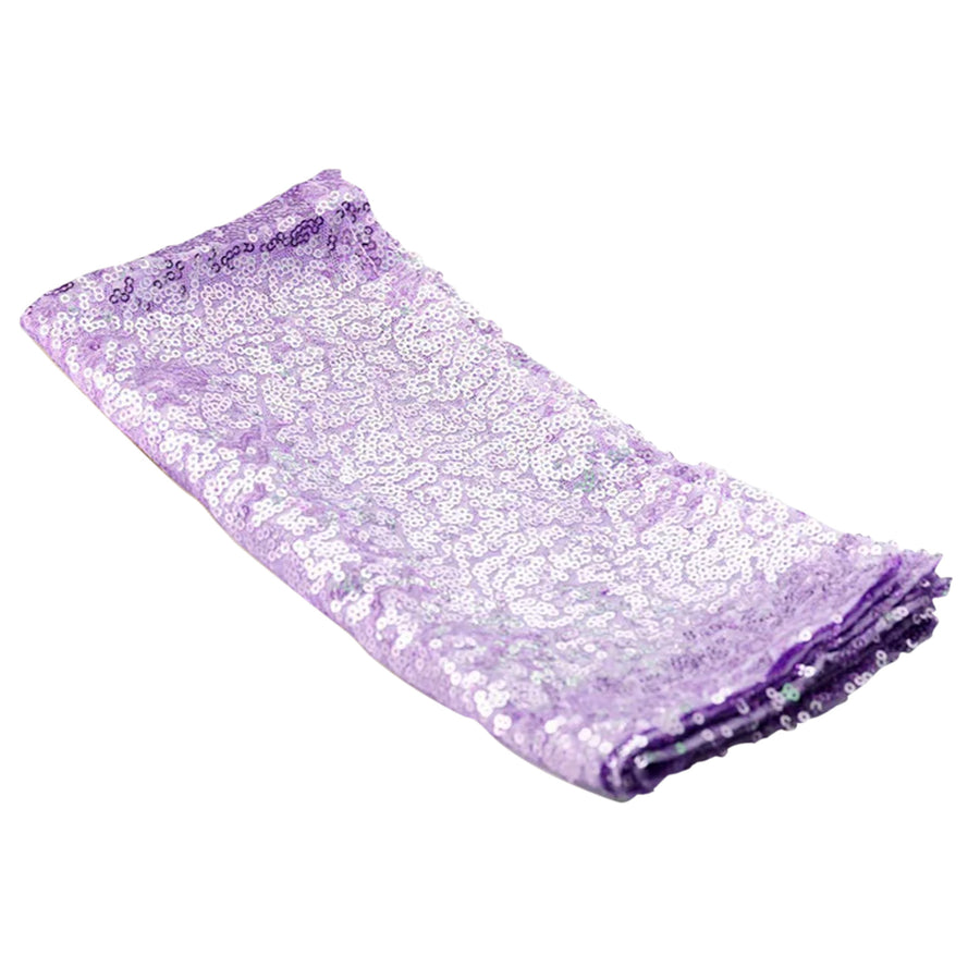 20inch x 20inch Lavender Lilac Premium Sequin Cloth Dinner Napkin | Reusable Linen