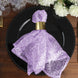 20inch x 20inch Lavender Lilac Premium Sequin Cloth Dinner Napkin | Reusable Linen