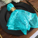 20x20Inch Turquoise Premium Sequin Cloth Dinner Napkin | Reusable Linen