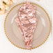 Blush Rose Gold Wave Embroidered Sequin Mesh Dinner Napkin, Reusable Decorative Napkin